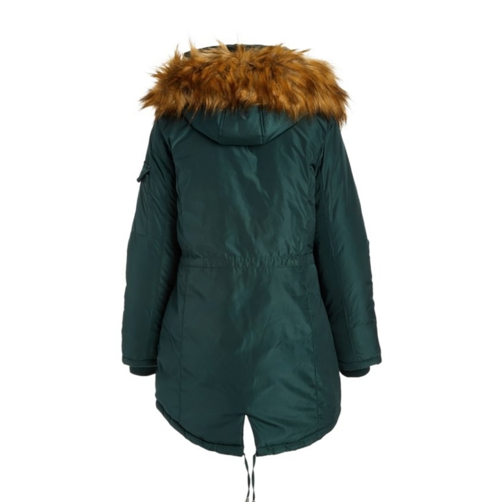 Steve Madden Hunter Green Hooded Anorak Jacket - Picture 3 of 4